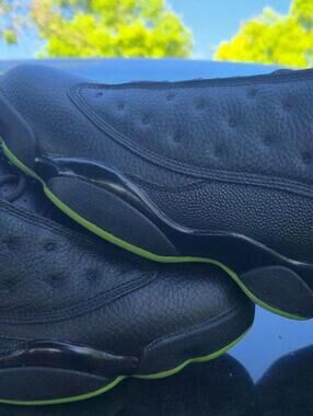 NIKE Air Jordan 13 XIII 2017 ALTITUDE Retro Black GREEN SHOES SZ 12.5 DEADSTOCK